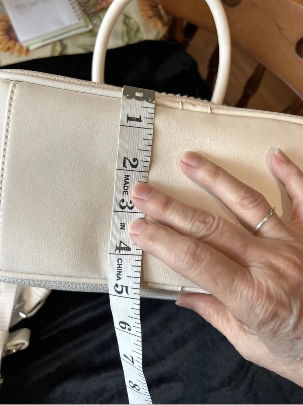 Steve Madden vanilla double zip crossbody bag